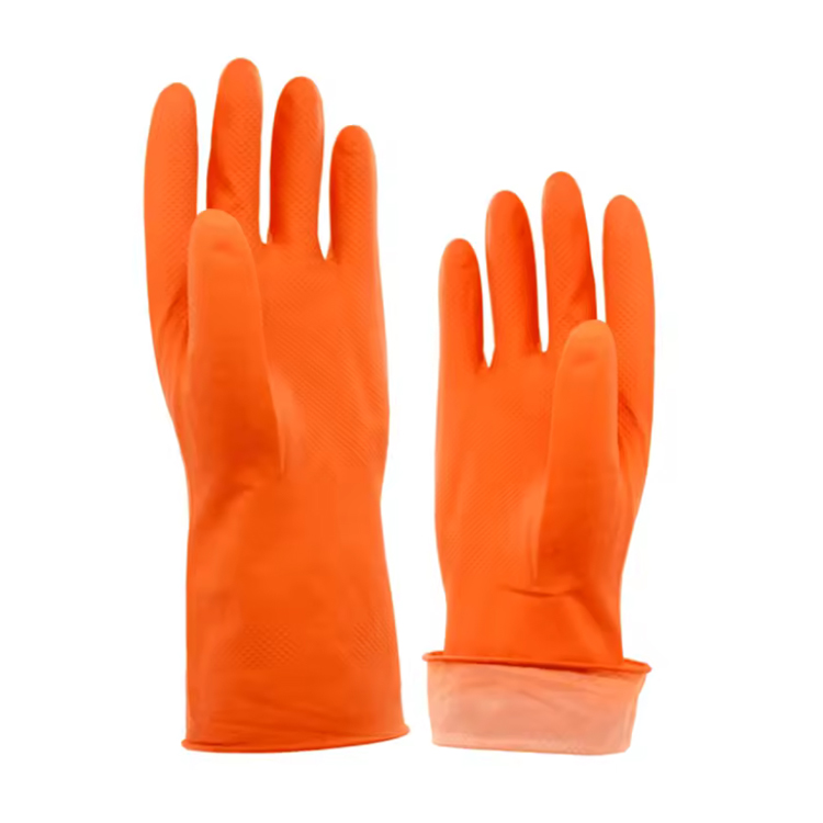 Yellow Rubber 100% Latex Household Gloves