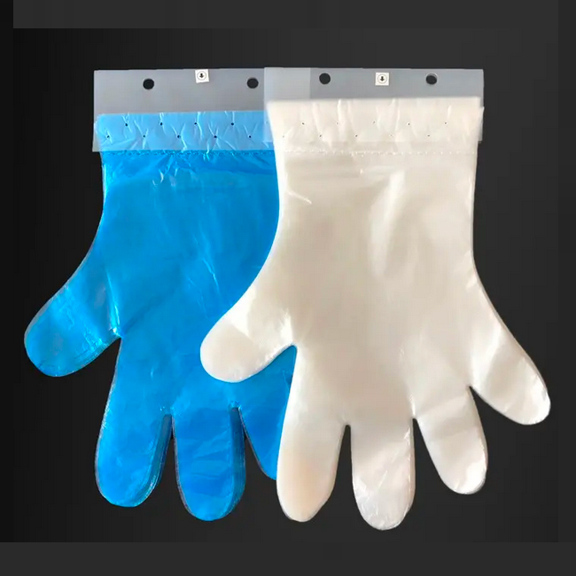 Anti-Slip Design  PE disposable plastic gloves