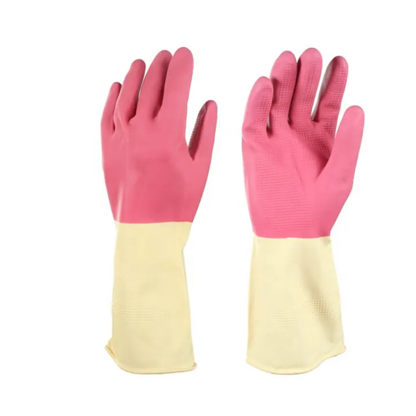 Non-slip Adult Latex Chemical Resistance Unlined Rubber Gloves